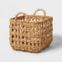 Twisted Open Checkered Weave Milk Crate Natural - Brightroom™ 8 Twisted Open Checkered Weave Milk Crate Natural - Brightroom™ -Home Comfort Store GUEST 7cdb0b06 63dd 4c9e 9054 23599ff003c3