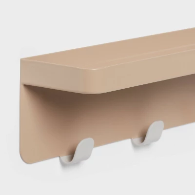 Over The Door Multi Function Basket And Hook Light Brown - Brightroom™ 2 Over The Door Multi Function Basket And Hook Light Brown - Brightroom™ - Image 2