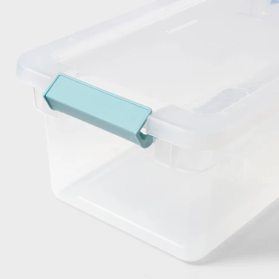 7qt Clear Storage Bin With Latches - Brightroom™ 2 7qt Clear Storage Bin With Latches - Brightroom™ - Image 2