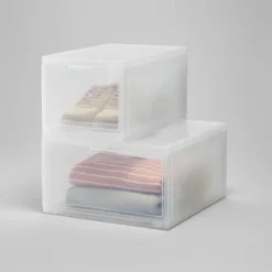 Small Stackable Bins Front Opening Clear Plastic - Brightroom™ 7 Small Stackable Bins Front Opening Clear Plastic - Brightroom™ -Home Comfort Store GUEST 80bf0b58 1470 4490 a163 cc5a666090c5