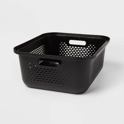 Small Decorative Plastic Bin With Cutout Handles - Brightroom™ 3 Small Decorative Plastic Bin With Cutout Handles - Brightroom™ - Image 3