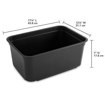 Folio Heavy Duty Storage Bin - Brightroom™: Black Plastic, Stackable, Portable, Universal Storage, 18.6 Volume Capacity 10 Folio Heavy Duty Storage Bin - Brightroom™: Black Plastic, Stackable, Portable, Universal Storage, 18.6 Volume Capacity - Image 10