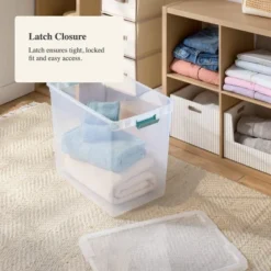 86qt Deep Storage Bin Clear With Latches - Brightroom™ 5 86qt Deep Storage Bin Clear With Latches - Brightroom™ -Home Comfort Store GUEST 896b2e83 810c 41a9 ab8d 2c31079c45e0