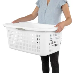 2bu Laundry Basket White - Brightroom™: Portable Plastic Clothes Organizer With Built-In Handles, 70.4L Capacity 11 2bu Laundry Basket White - Brightroom™: Portable Plastic Clothes Organizer With Built-In Handles, 70.4L Capacity -Home Comfort Store GUEST 98ac3b53 34fb 4a1a 9217 4f567c594b30
