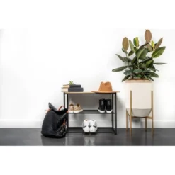 3 Tier Shoe Rack Black Metal With Natural Wood - Brightroom™ 15 3 Tier Shoe Rack Black Metal With Natural Wood - Brightroom™ -Home Comfort Store GUEST 98afcc63 2d71 499c 8617 9ae2ecd81e5d