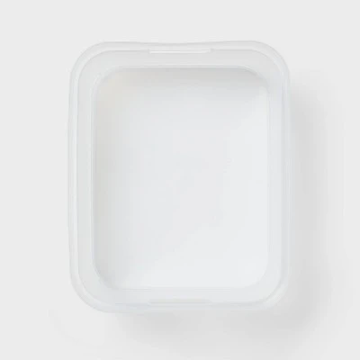 2pk Medium Open Storage Bins Clear - Brightroom™: Plastic Utility Tubs, Portable Universal Storage, 13.2 Volume Capacity 2 2pk Medium Open Storage Bins Clear - Brightroom™: Plastic Utility Tubs, Portable Universal Storage, 13.2 Volume Capacity - Image 2