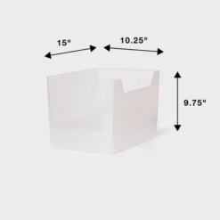 XL Multipurpose Storage Bin Clear - Brightroom™: Polypropylene Utility, 1499 Volume, 9.75" H, 15" W, 10.25" D 5 XL Multipurpose Storage Bin Clear - Brightroom™: Polypropylene Utility, 1499 Volume, 9.75" H, 15" W, 10.25" D -Home Comfort Store GUEST 9b2ee6c7 1f9b 4d9b 8f51 e3f0952399f9