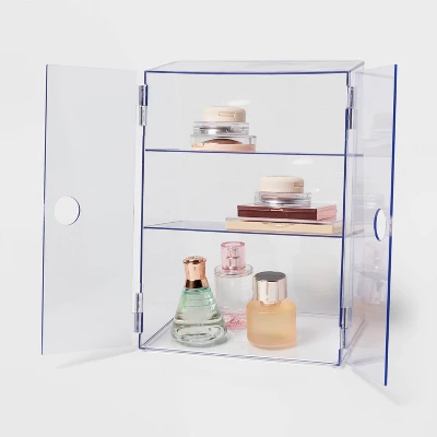 Clear Storage Case With Hinged Doors - Brightroom™: Plastic Bathroom Caddy, Shower & Bath Organizer, 12" X 9" X 6" 2 Clear Storage Case With Hinged Doors - Brightroom™: Plastic Bathroom Caddy, Shower & Bath Organizer, 12" X 9" X 6" - Image 2