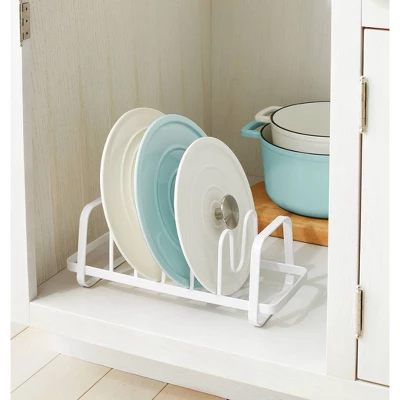 Wire Storage Lid Organizer White - Brightroom™: Kitchen Cabinet Organizer, Iron Pot & Pan Rack, 13.5" Depth 1 Wire Storage Lid Organizer White - Brightroom™: Kitchen Cabinet Organizer, Iron Pot & Pan Rack, 13.5" Depth