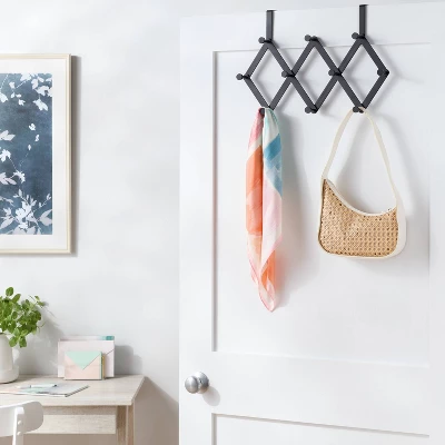 Over The Door Accordion Multiple Hook Black - Brightroom™ 1 Over The Door Accordion Multiple Hook Black - Brightroom™
