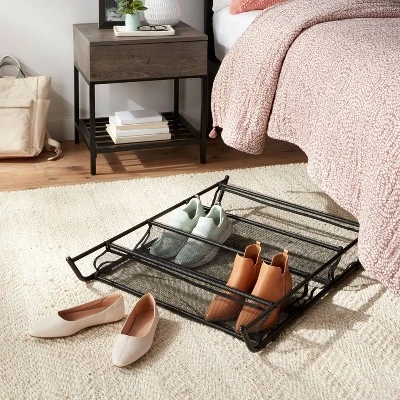 Mesh Underbed Shoe Storage Black - Brightroom™ 1 Mesh Underbed Shoe Storage Black - Brightroom™