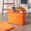 20gal Halloween Latching Storage Tote Orange - Brightroom™
