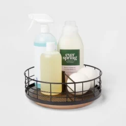 Divided Turntable Black Wire With Natural Wood - Brightroom™ 5 Divided Turntable Black Wire With Natural Wood - Brightroom™ -Home Comfort Store GUEST aa83c3b1 19ba 41dd ba5d e1b86512a437