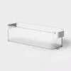 Click In Place 4.5qt Clear Slim Plastic Storage Bin With White Latch For Home And Office Organization - Brightroom™