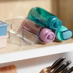 Plastic Hydration Bottle Storage Clear - Brightroom™: Stackable Water Bottle Organizer, Kitchen Glassware Storage