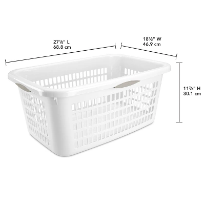 2bu Laundry Basket White - Brightroom™: Portable Plastic Clothes Organizer With Built-In Handles, 70.4L Capacity 7 2bu Laundry Basket White - Brightroom™: Portable Plastic Clothes Organizer With Built-In Handles, 70.4L Capacity - Image 7