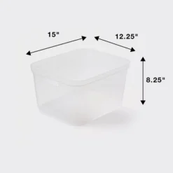 Large Open Storage Bin Clear - Brightroom™: Plastic, Portable, Nesting, Universal Storage, 20.4 Volume, 15x12.25x8.25 5 Large Open Storage Bin Clear - Brightroom™: Plastic, Portable, Nesting, Universal Storage, 20.4 Volume, 15x12.25x8.25 -Home Comfort Store GUEST ae6a255b 79f2 41bd a01d f31e54347a04