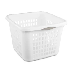 1.5bu Plastic Square Laundry Basket - Brightroom™: Medium White Clothes Hamper With Built-In Handles, Portable Storage 8 1.5bu Plastic Square Laundry Basket - Brightroom™: Medium White Clothes Hamper With Built-In Handles, Portable Storage -Home Comfort Store GUEST b3a07e8d 196b 494f a6c1 dc231ca035ec