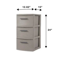 3 Drawer Medium Tower Dark Gray - Brightroom™: Plastic Storage Drawers, Portable Universal Storage, No Assembly Required 11 3 Drawer Medium Tower Dark Gray - Brightroom™: Plastic Storage Drawers, Portable Universal Storage, No Assembly Required -Home Comfort Store GUEST bf6392a9 b2b1 474e a697 9d1f08e3c887