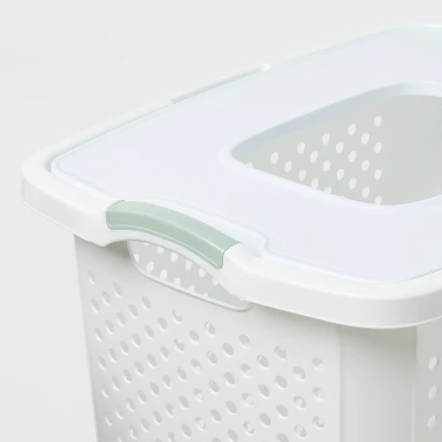 BR XL Lamper With Lid White With Daydream Green Handles - Brightroom™ 2 BR XL Lamper With Lid White With Daydream Green Handles - Brightroom™ - Image 2