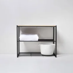 3 Tier Shoe Rack Black Metal With Natural Wood - Brightroom™ 13 3 Tier Shoe Rack Black Metal With Natural Wood - Brightroom™ -Home Comfort Store GUEST c136b996 a47b 4cd3 9536 a26df1deb6a1