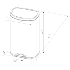 45L D Shape Step Trash Can - Brightroom™ 6 45L D Shape Step Trash Can - Brightroom™ -Home Comfort Store GUEST c2061739 02e1 4b84 8bb6 9115a2781dbe