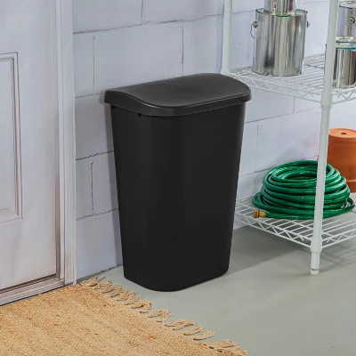 11.3gal Lift Top Waste Basket Black - Brightroom™: Kitchen Trash Can, Fingerprint-Resistant, Indoor Trash Bin 2 11.3gal Lift Top Waste Basket Black - Brightroom™: Kitchen Trash Can, Fingerprint-Resistant, Indoor Trash Bin - Image 2