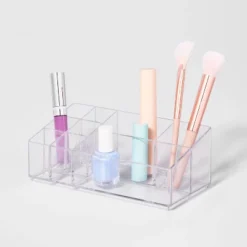 Bathroom Plastic 9 Slot Mixed Cosmetic Organizer Clear - Brightroom™: Makeup & Vanity Organizer Tray For Bathroom Countertop 7 Bathroom Plastic 9 Slot Mixed Cosmetic Organizer Clear - Brightroom™: Makeup & Vanity Organizer Tray For Bathroom Countertop -Home Comfort Store GUEST c86e60e2 e1c8 4070 8398 113e68427840