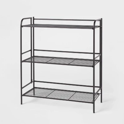 Folding 3 Shelves Black - Brightroom™ 4 Folding 3 Shelves Black - Brightroom™ - Image 4
