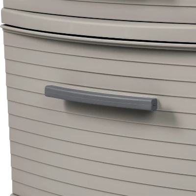 4 Drawer Weave Tower Dark Gray - Brightroom™: Plastic Storage Organizer, Portable Utility Drawers, Universal Storage 7 4 Drawer Weave Tower Dark Gray - Brightroom™: Plastic Storage Organizer, Portable Utility Drawers, Universal Storage - Image 7