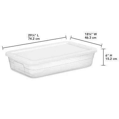 41qt Clear Under Bed Storage Box White - Brightroom™ 1 41qt Clear Under Bed Storage Box White - Brightroom™