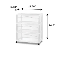 3 Drawer Wide Cart White - Brightroom™: Plastic Storage Drawers, Utility Cart With Casters, Portable Universal Storage 6 3 Drawer Wide Cart White - Brightroom™: Plastic Storage Drawers, Utility Cart With Casters, Portable Universal Storage -Home Comfort Store GUEST d3c78612 44a4 4e30 b173 444395629312