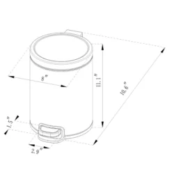 5L Round Step Trash Can - Brightroom™ -Home Comfort Store GUEST d3dcba62 f1b0 452a 92cc 1c11982c1b4f
