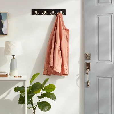 Modern Octopus 4 Rail Nickel Hooks Black - Brightroom™ 1 Modern Octopus 4 Rail Nickel Hooks Black - Brightroom™