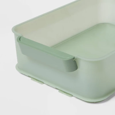 Click In Place 10qt Plastic Storage Bin For Home And Office Organization Green Tint - Brightroom™ 2 Click In Place 10qt Plastic Storage Bin For Home And Office Organization Green Tint - Brightroom™ - Image 2
