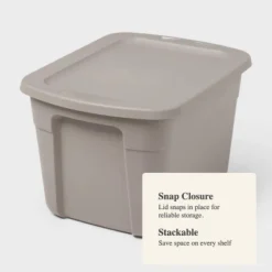 18gal Non-Latching Storage Tote Gray - Brightroom™ 5 18gal Non-Latching Storage Tote Gray - Brightroom™ -Home Comfort Store GUEST d628e126 0b63 4343 8f76 a14188377986