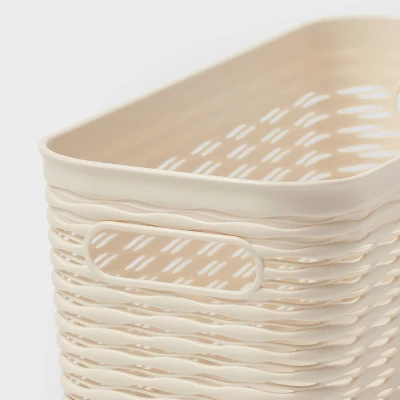 3pk Wave Assorted Decorative Basket Cream 5L Narrow 2c - Brightroom™ 2 3pk Wave Assorted Decorative Basket Cream 5L Narrow 2c - Brightroom™ - Image 2
