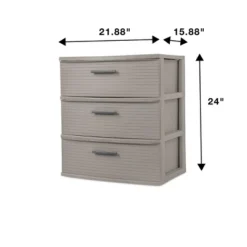 3 Drawer Wide Tower Dark Gray - Brightroom™: Plastic Storage Drawers, Portable Universal Storage, No Assembly Required 11 3 Drawer Wide Tower Dark Gray - Brightroom™: Plastic Storage Drawers, Portable Universal Storage, No Assembly Required -Home Comfort Store GUEST dd2b1359 737a 43cc 8613 742a75ae1a65