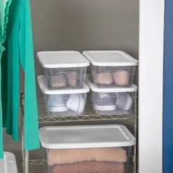 16qt Clear Storage Box With Lid White - Brightroom™ 16 16qt Clear Storage Box With Lid White - Brightroom™ -Home Comfort Store GUEST dd4a902d 1a81 4b1e 86b2 8104be4803d1