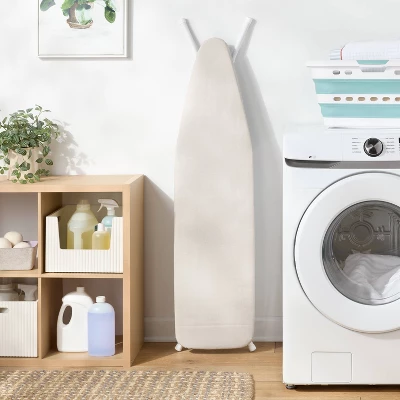 Standard Ironing Board White Metal With Creamy Chai Cover - Brightroom™ 1 Standard Ironing Board White Metal With Creamy Chai Cover - Brightroom™