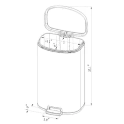 45L D Shape Step Trash Can - Brightroom™ 7 45L D Shape Step Trash Can - Brightroom™ -Home Comfort Store GUEST dfcf1598 d01a 4f5f ae41 13a8e22b2c58