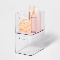 Bathroom Organizer Bin With Handles Clear - Brightroom™ 9 Bathroom Organizer Bin With Handles Clear - Brightroom™ -Home Comfort Store GUEST e1a6802d f3ad 4bb0 a153 8f06c42dc41b