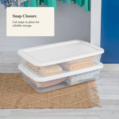 41qt Clear Under Bed Storage Box White - Brightroom™ 3 41qt Clear Under Bed Storage Box White - Brightroom™ - Image 3