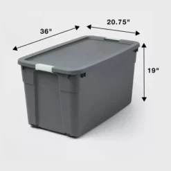 45gal Latching Storage Tote - Brightroom™: Portable Plastic Container With Lid, Universal Storage, Gray, 45 Gallon Capacity 7 45gal Latching Storage Tote - Brightroom™: Portable Plastic Container With Lid, Universal Storage, Gray, 45 Gallon Capacity -Home Comfort Store GUEST e59219fb 3fdd 467e a3eb ab84cb95177a