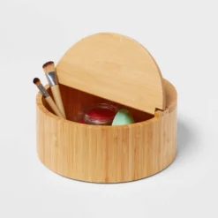9" X 4" Circular Hinge Lid Bamboo Countertop Organizer - Brightroom™ 5 9" X 4" Circular Hinge Lid Bamboo Countertop Organizer - Brightroom™ -Home Comfort Store GUEST e91a16ba 67ba 4346 aca1 624c8c7558a6