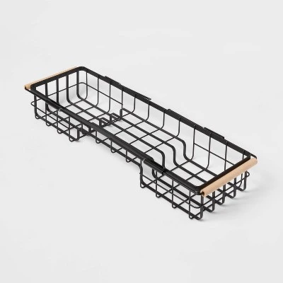 Metal Bathtub Caddy With Wood Handles - Brightroom™ 2 Metal Bathtub Caddy With Wood Handles - Brightroom™ - Image 2