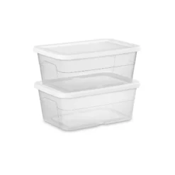 16qt Clear Storage Box With Lid White - Brightroom™ 19 16qt Clear Storage Box With Lid White - Brightroom™ -Home Comfort Store GUEST f5a25326 c8c3 4369 bece 02ea80a39123