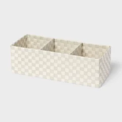Woven Plastic 3 Compartment Bin - Brightroom™ 9 Woven Plastic 3 Compartment Bin - Brightroom™ -Home Comfort Store GUEST fe659558 a8e3 4c0f 90c3 83c445cc2e70
