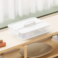 Click In Place 6.7qt Clear Shallow Plastic Storage Bin With White Latch For Home And Office Organization - Brightroom™ 16 Click In Place 6.7qt Clear Shallow Plastic Storage Bin With White Latch For Home And Office Organization - Brightroom™ -Home Comfort Store GUEST ffd88927 ddb5 48af 946a 3273e62a3092